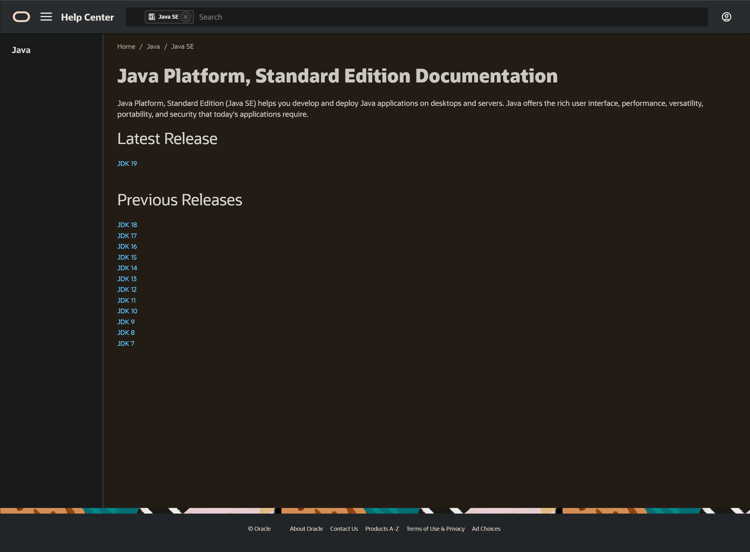 Oracle Java SE Docs