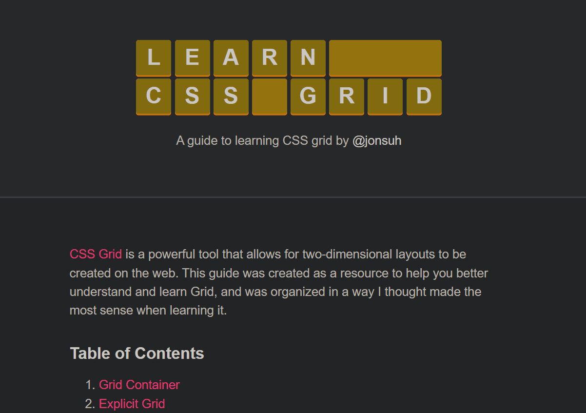 Learn CSS Grid